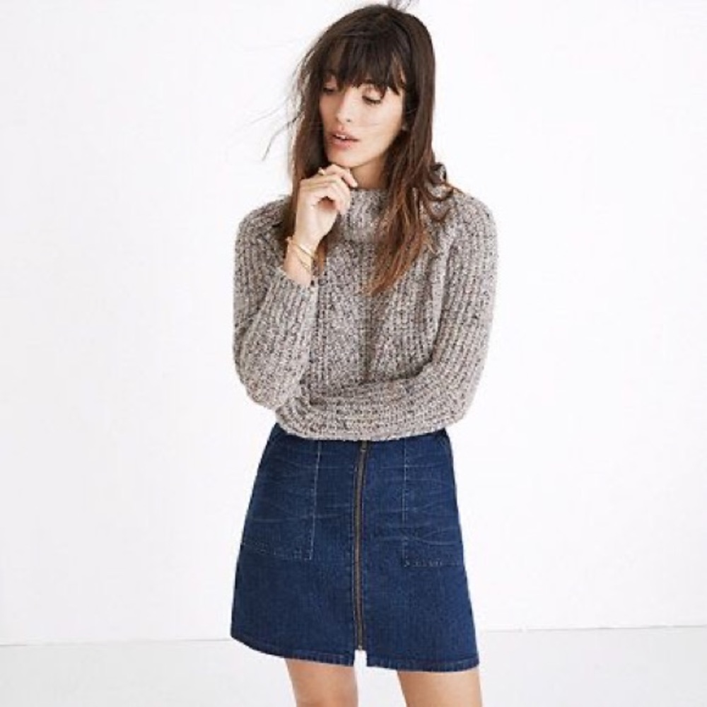 Madewell zip skirt